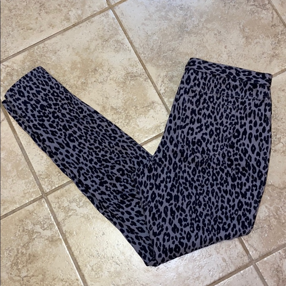 Simply Vera Wang Animal Print Jeggings Gray/Black